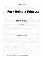 Sheet music, chords Esme Rose - Fuck Being a Princess