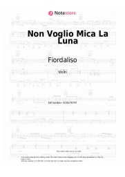 Sheet music, chords Fiordaliso - Non Voglio Mica La Luna