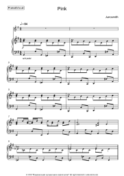 Sheet music, chords Aerosmith - Pink