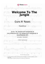 Sheet music, chords Guns N' Roses - Welcome To The Jungle