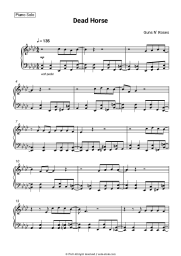 Sheet music, chords Guns N' Roses - Dead Horse