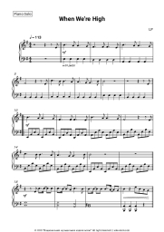 Sheet music, chords LP - When We're High