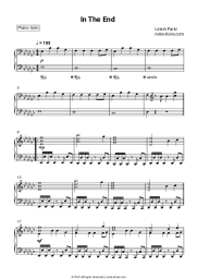 Sheet music, chords Linkin Park - In The End