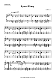 Sheet music, chords Radiohead - Pyramid Song