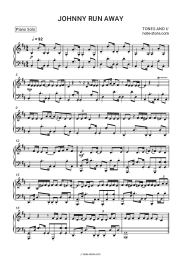 Sheet music, chords Tones and I - Johnny Run Away