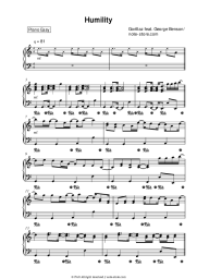 Sheet music, chords Gorillaz, George Benson - Humility