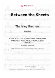 Sheet music, chords The Isley Brothers - Between the Sheets