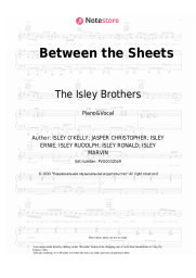 Sheet music, chords The Isley Brothers - Between the Sheets