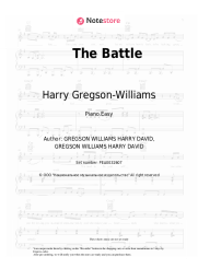 Sheet music, chords Harry Gregson-Williams - The Battle