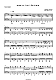 Sheet music, chords Helene Fischer - Atemlos durch die Nacht