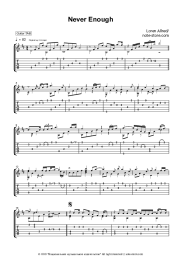 Sheet music, chords Loren Allred - Never Enough