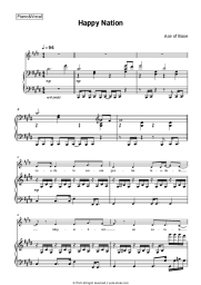 Sheet music, chords Ace of Base - Happy Nation