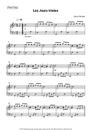 Sheet music, chords Yann Tiersen - Les Jours tristes