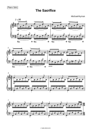 Sheet music, chords Michael Nyman - The Sacrifice