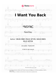 Sheet music, chords *NSYNC - I Want You Back
