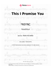 Sheet music, chords *NSYNC - This I Promise You