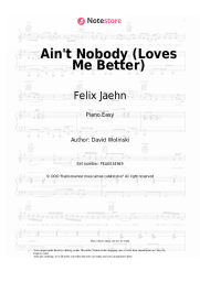 Sheet music, chords Felix Jaehn, Jasmine Thompson - Ain't Nobody (Loves Me Better)