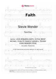 Sheet music, chords Stevie Wonder, Ariana Grande - Faith
