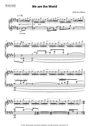 Sheet music, chords USA for Africa - We are the World