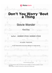 Sheet music, chords Stevie Wonder - Don’t You Worry ’Bout a Thing