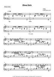 Sheet music, chords Selig - Ohne dich