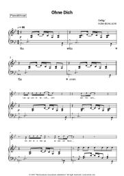 Sheet music, chords Selig - Ohne dich