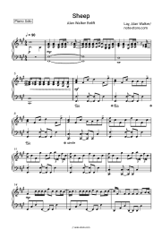 Sheet music, chords Lay, Alan Walker - Sheep (Alan Walker Relift)