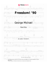 Sheet music, chords George Michael - Freedom! ’90