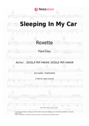 Sheet music, chords Roxette - Sleeping In My Car