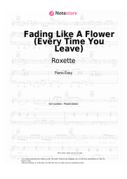 Sheet music, chords Roxette - Fading Like A Flower (Every Time You Leave)