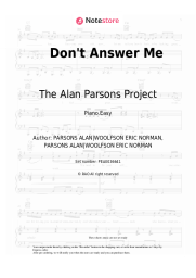 Sheet music, chords The Alan Parsons Project - Don't Answer Me
