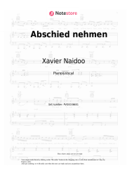 Sheet music, chords Xavier Naidoo - Abschied nehmen