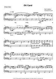 Sheet music, chords Neil Sedaka - Oh Carol