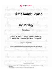 Sheet music, chords The Prodigy - Timebomb Zone