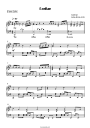 Sheet music, chords Samra - Bae Bae