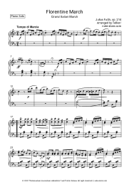 Sheet music, chords Julius Fučík - Florentiner Marsch, Op.214