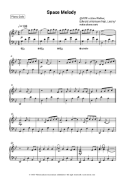 Sheet music, chords VIZE, Alan Walker, Leony, Edward Artemyev - Space Melody