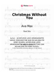 Sheet music, chords Ava Max - Christmas Without You