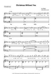 Sheet music, chords Ava Max - Christmas Without You