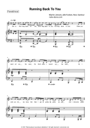 Sheet music, chords Martin Jensen, Alle Farben, Nico Santos - Running Back To You