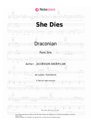 Sheet music, chords Draconian - She Dies