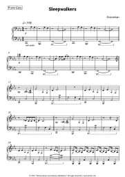 Sheet music, chords Draconian - Sleepwalkers