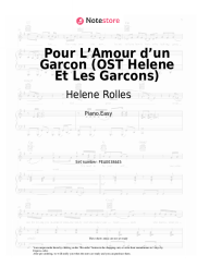 Sheet music, chords Helene Rolles - Pour L’Amour d’un Garcon (OST Helene Et Les Garcons)