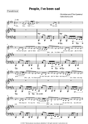 Sheet music, chords Christine and the Queens - People, I’ve been sad