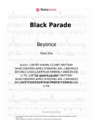 Sheet music, chords Beyonce - Black Parade