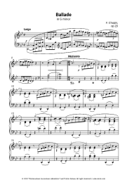 undefined Frederic Chopin - Ballade No. 1 in G minor, Op 23