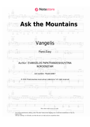 Sheet music, chords Vangelis - Ask the Mountains
