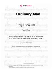 Sheet music, chords Ozzy Osbourne, Elton John - Ordinary Man