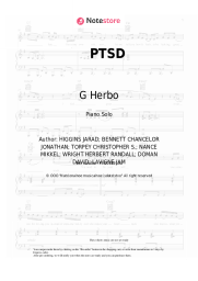 Sheet music, chords G Herbo, Chance the Rapper, Juice WRLD, Lil Uzi Vert - PTSD