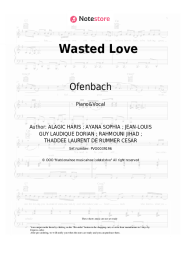 Sheet music, chords Ofenbach - Wasted Love